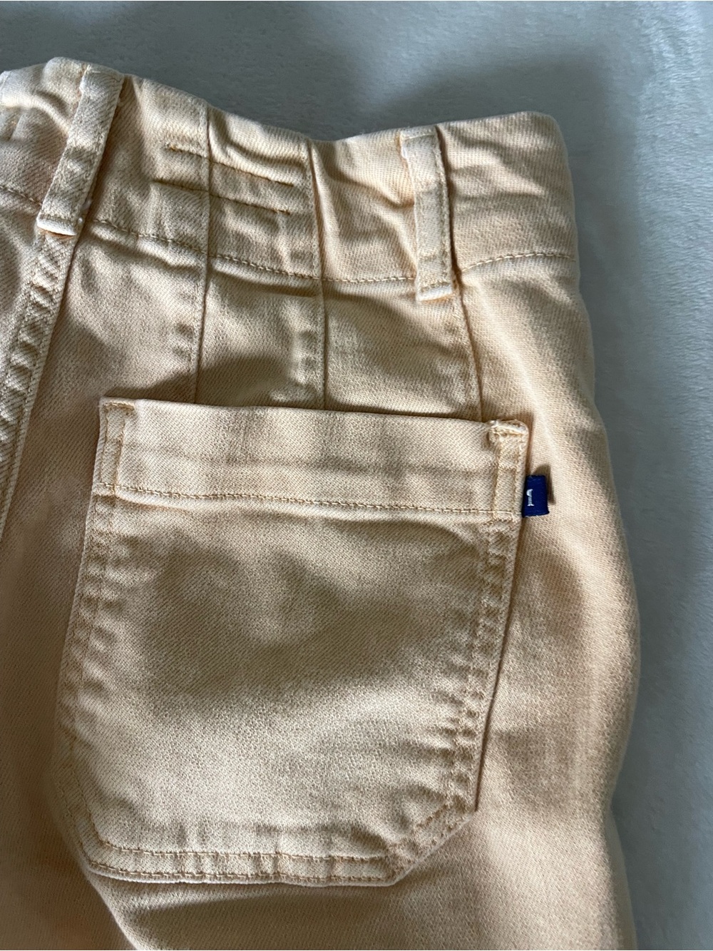 Anthropologie Pilcro Wide-Leg Cotton Tan Peach Crop Denim Pants - Picture 11 of 11